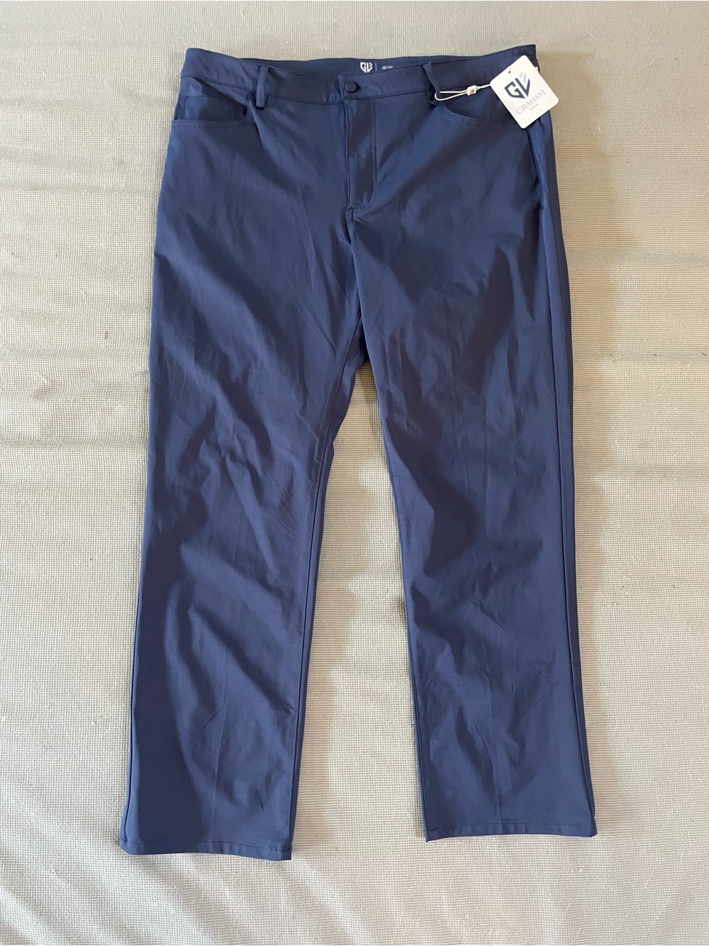 NWT Graham Luxe Navy Performance Stretch Pants Size 38x30